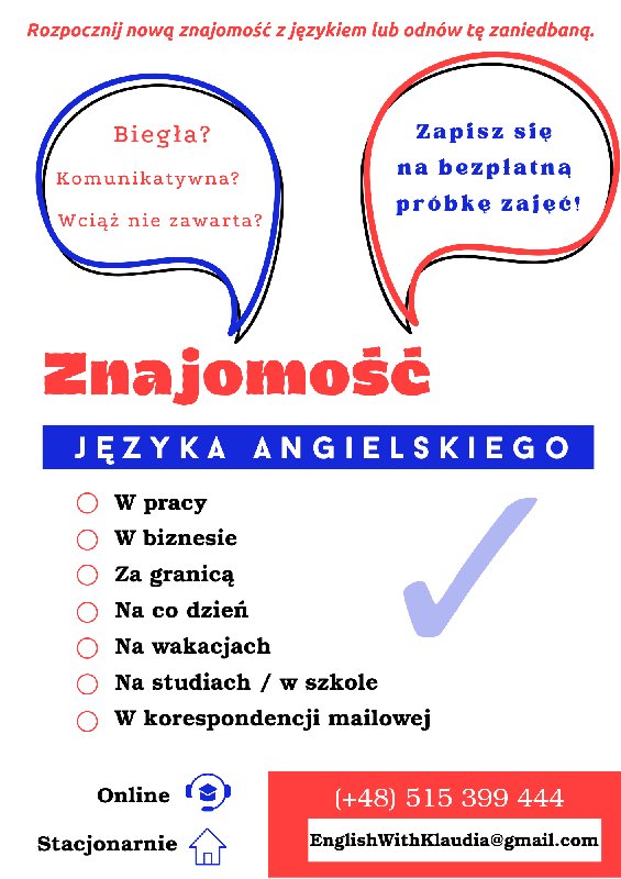 Angielski online/stacjonarnie