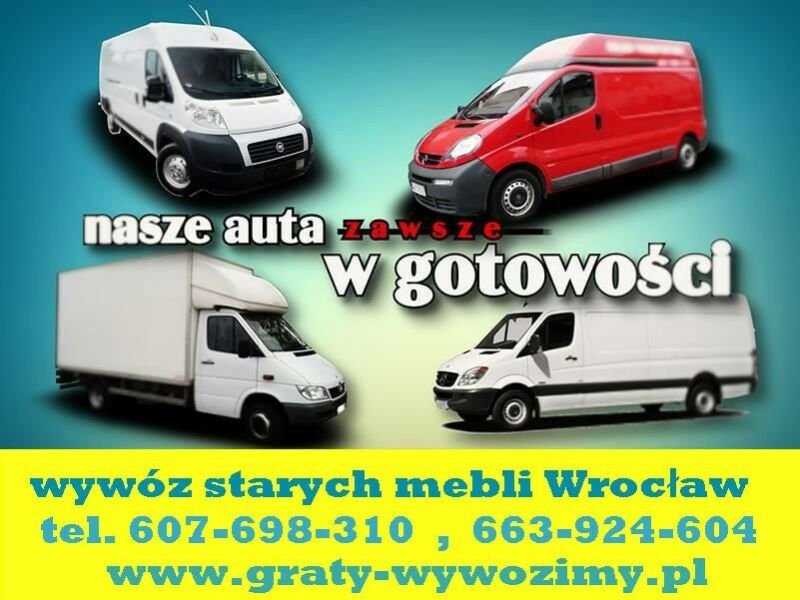 Wywóz starych mebli Wrocław,opróżnianie mieszkań