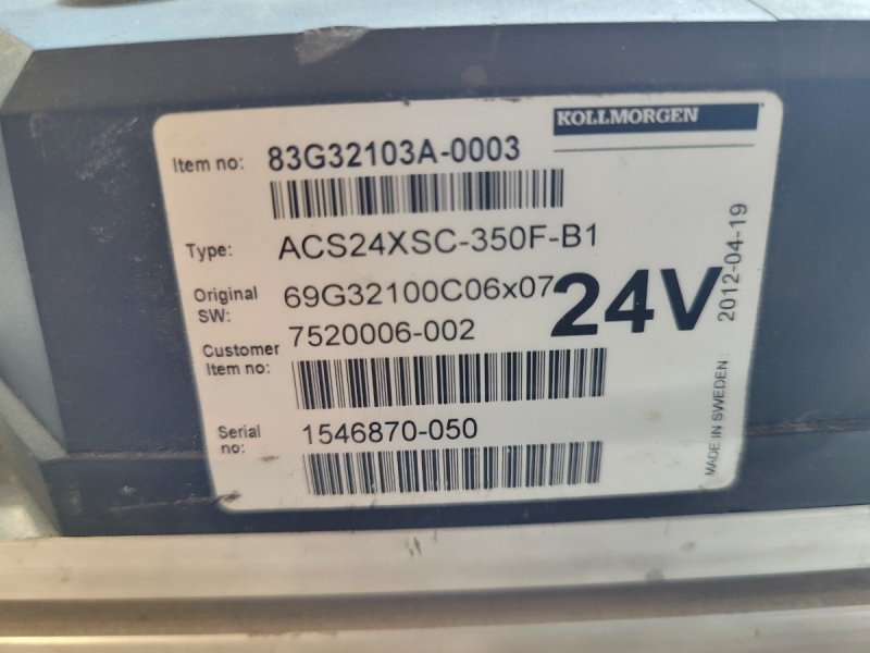 83G32103A Kollmorgen AC Superdrive Controller BT - 01 83G32103A Kollmorgen AC Superdrive Controller BT - 01