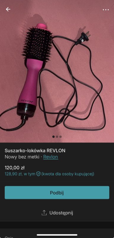 Suszarko lokówka REVLON - 02 Suszarko lokówka REVLON - 02