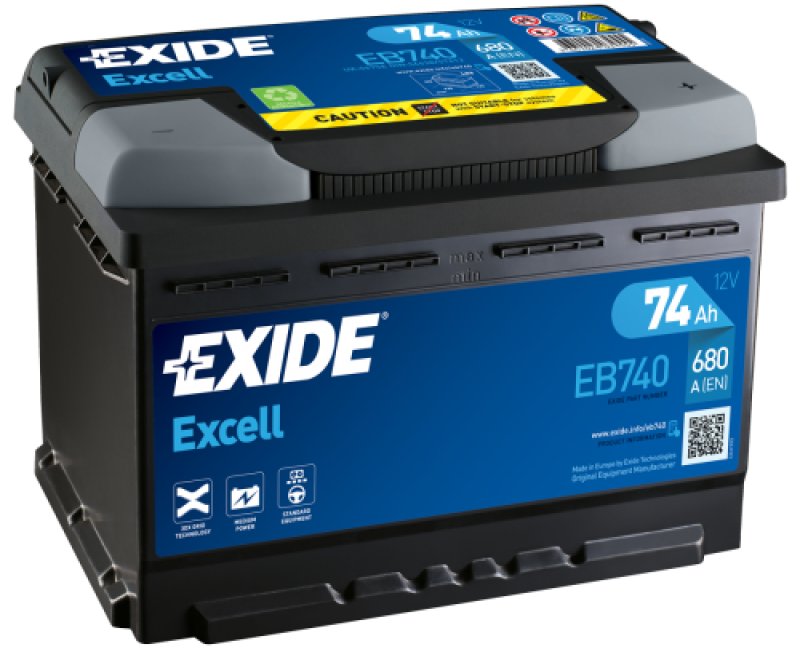 Akumulator 74Ah 680A Exide Excell P+