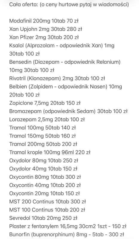 Sprzedam Tramal Skudexa Doreta Klonazepam Xanax - 01 Sprzedam Tramal Skudexa Doreta Klonazepam Xanax - 01