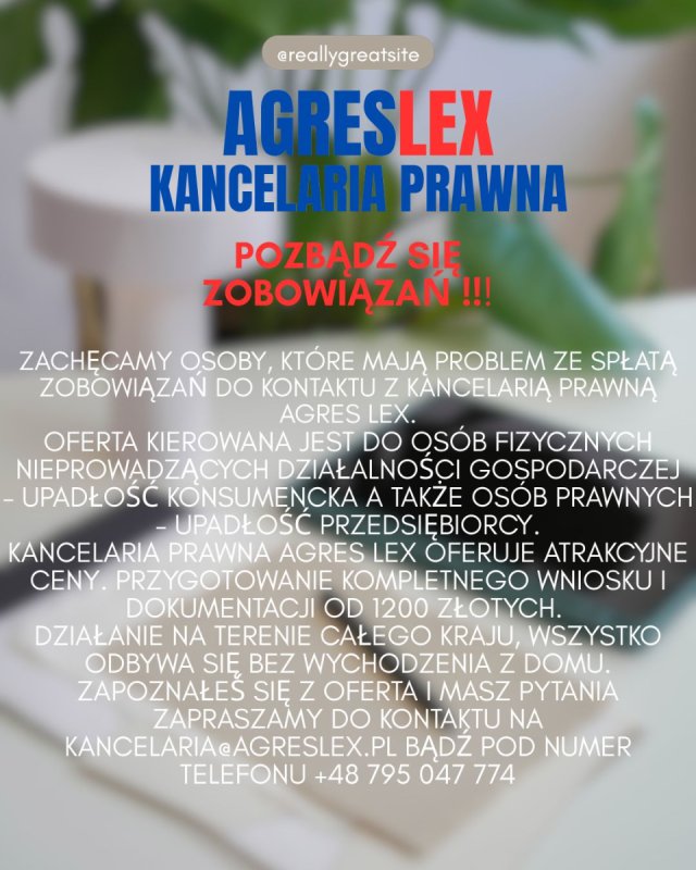 AgresLex Najlepsza Kancelaria Prawna