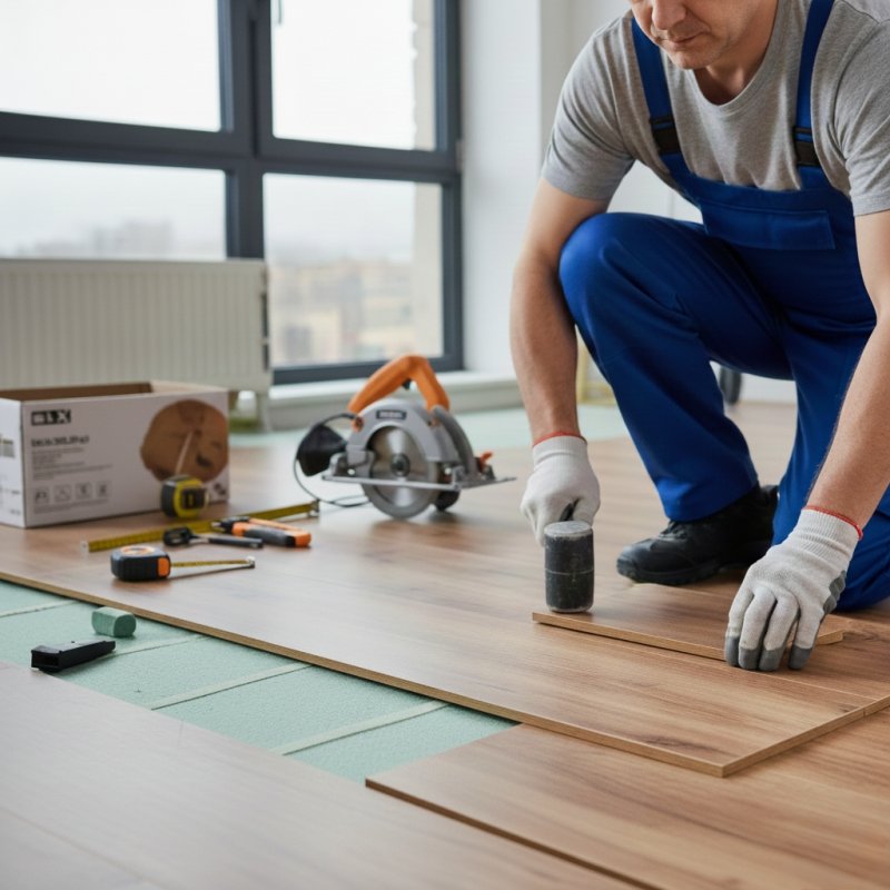 Malowanie ścian, montaż paneli podłogowych - 01 Malowanie ścian, montaż paneli podłogowych - 01