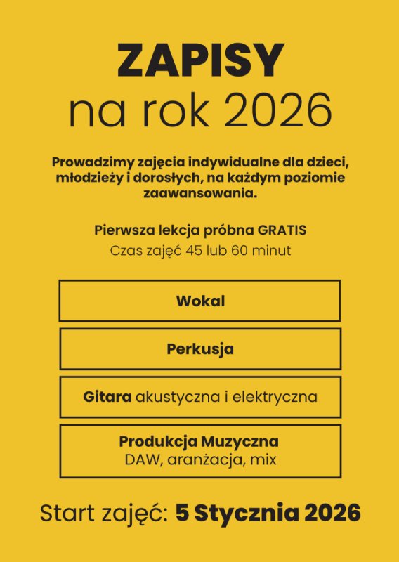 Nabór do szkoły muzycznej w Żorach!