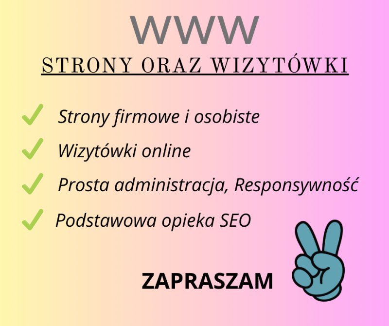 Strona internetowa, wizytówka dla firmy