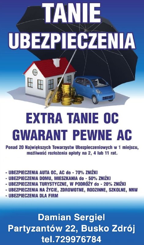 Tanie ubezpieczenia OC, AC, NNW