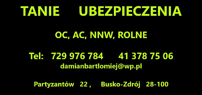 Tanie ubezpieczenia OC, AC, NNW - 01