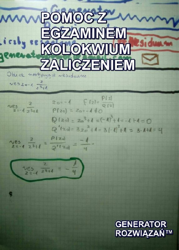 Pomoc podczas zaliczenia / egzaminu / poprawki /kolokwium cała Polska - 01