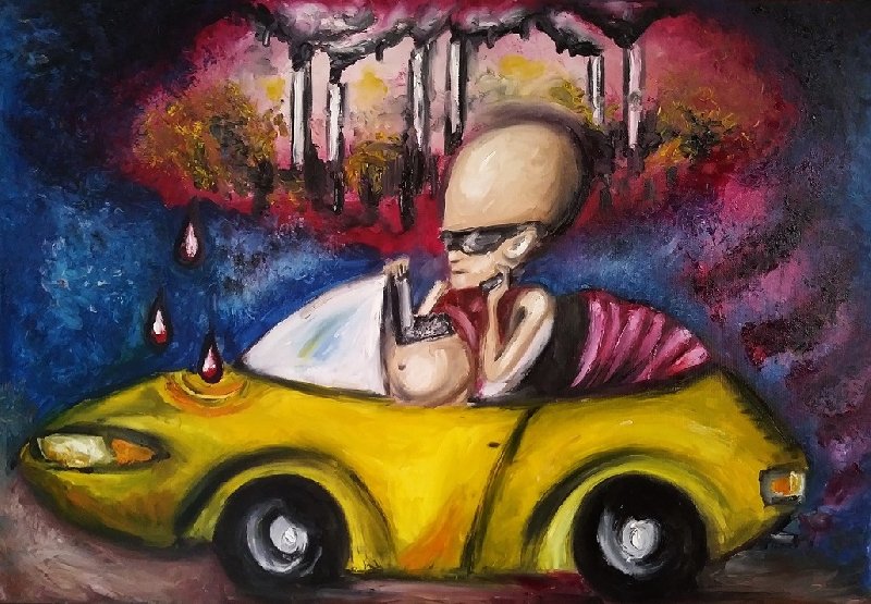 Sprzedam dwa surrealistyczne obrazy olejne - 01