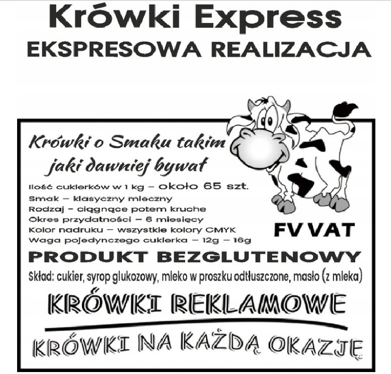 Krówki Ślubne, Twój papierek 5kg - 05