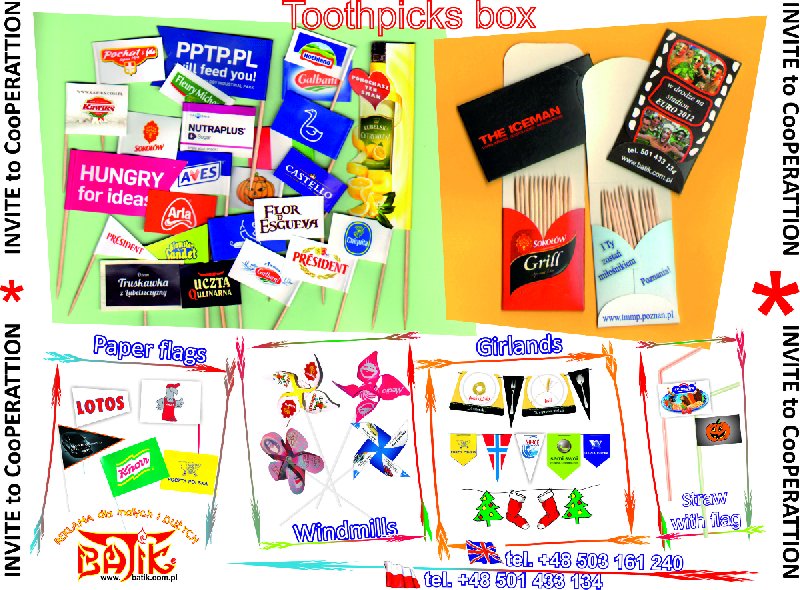 Wykałaczki, pikery, flagietki, toppery, degustacyjne, dekoracyjne - 05