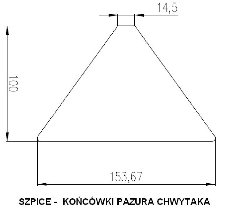 Grot końcówka pazura chwytaka do złomu szpic - 01