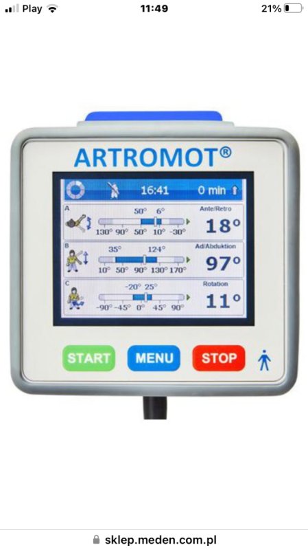 Wypożyczalnia szyn cpm Artromot OrtoFlex Kinetec Raszyn Janki - 02