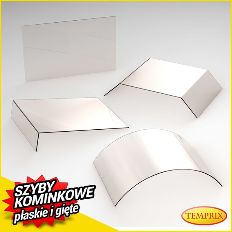 Szkło kominkowe płaskie, gięte. - 06