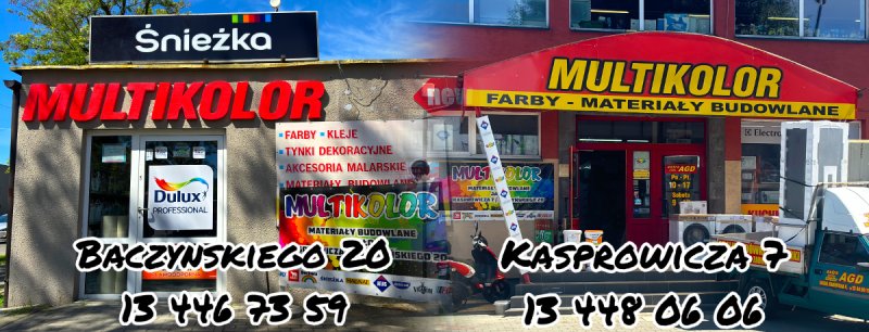 Multikolor sklep z farbami i materiałami budowlanymi w Jaśle