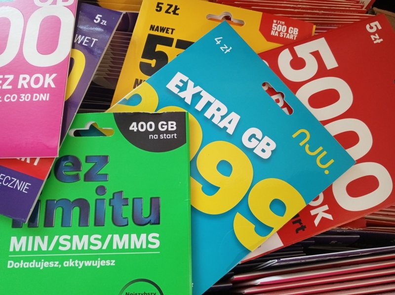 Zarejestrowane dzialajace karty SIM startery mix sieci