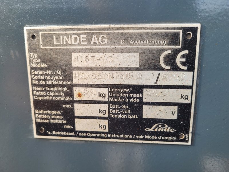 Wózek widłowy Linde H16T 03 LPG Forklift Jak nowy - 01