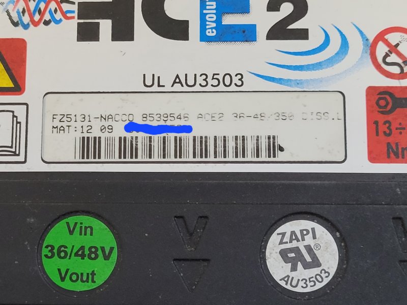 Sterownik Controller ZAPI model ACE 2 FZ5131 48V - 01