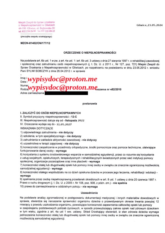 Stopień Lekki, Umiarkowany, Znaczny Orzeczenie O Niepełnosprawności - 01