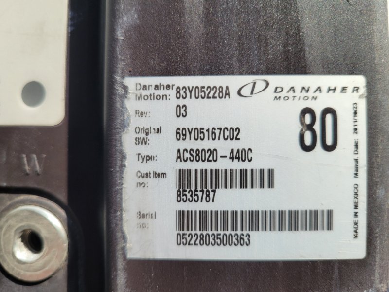 83Y05228A Danaher AC Superdrive Controller Sterownik - 01