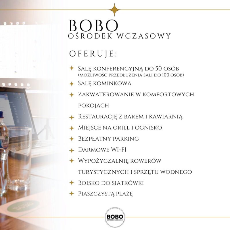 Sala Konferencyjna miejsce na szkolenia Ośrodek Wczasowy BOBO - 02