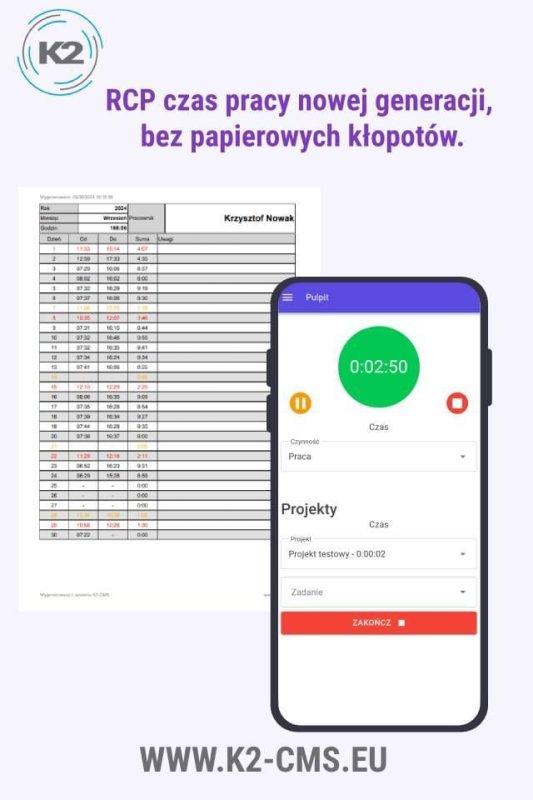 System Rejestracji Czasu Pracy RCP