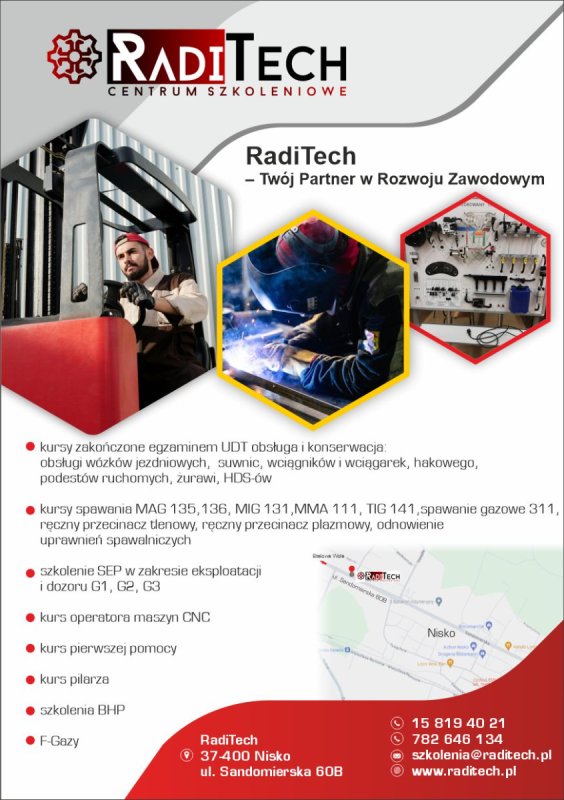 Kursy i szkolenia zawodowe Stalowa Wola, Nisko, Tarnobrzeg i okolice