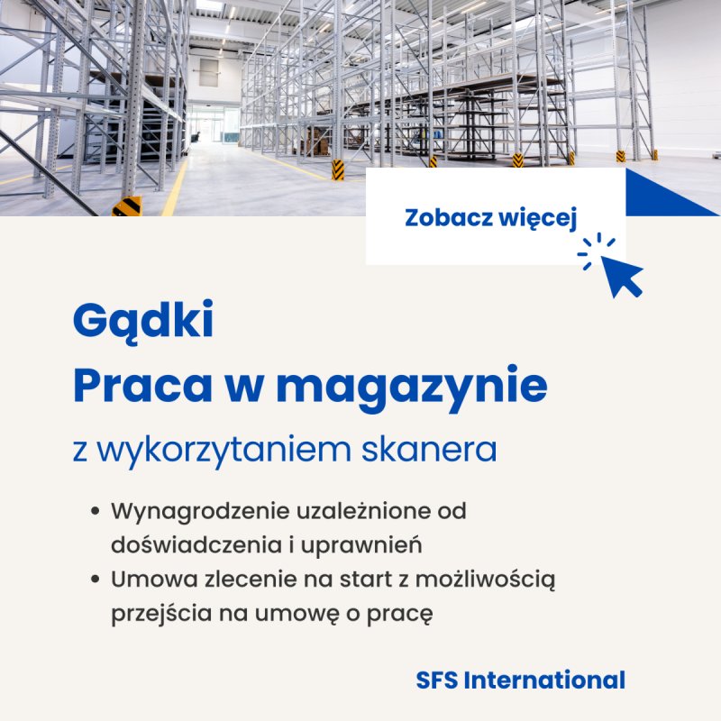 Pracownik magazynu Gądki