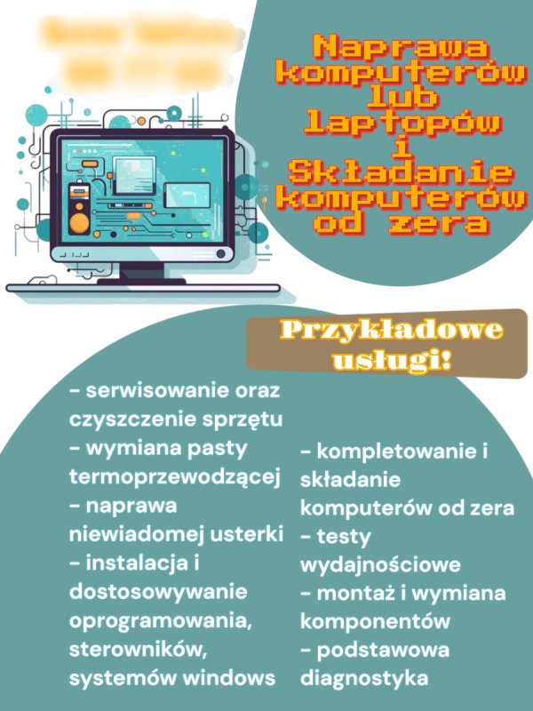 Naprawa komputerów i laptopów, pomoc informatycza