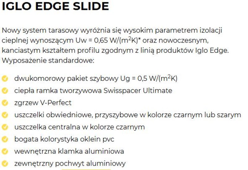 Sprzedam drzwi tarasowe DRUTEX Iglo Edge Slide - 03