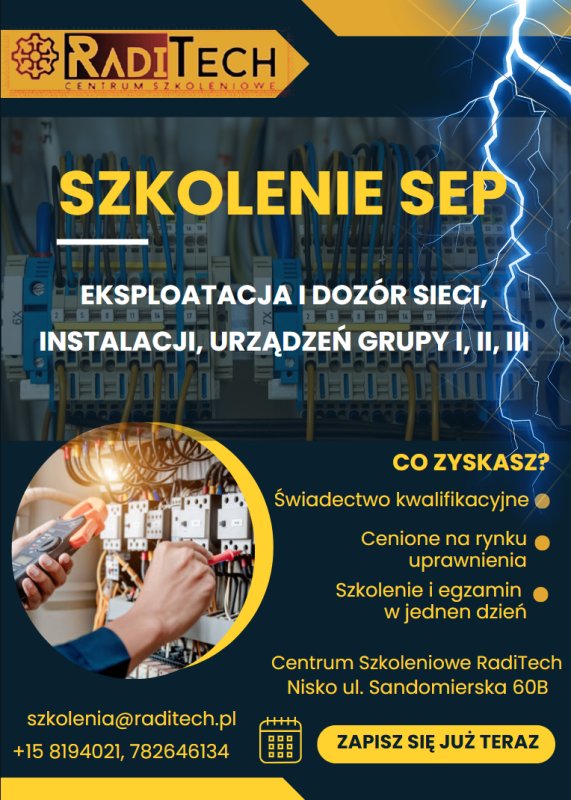 Kurs wózki widłowe, suwnice, podesty, spawanie,SEP - 04