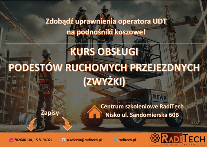 Kurs wózki widłowe, suwnice, podesty, spawanie,SEP - 05
