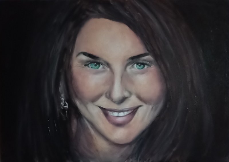 Portret olejny malowany na zamówienie ze zdjęcia