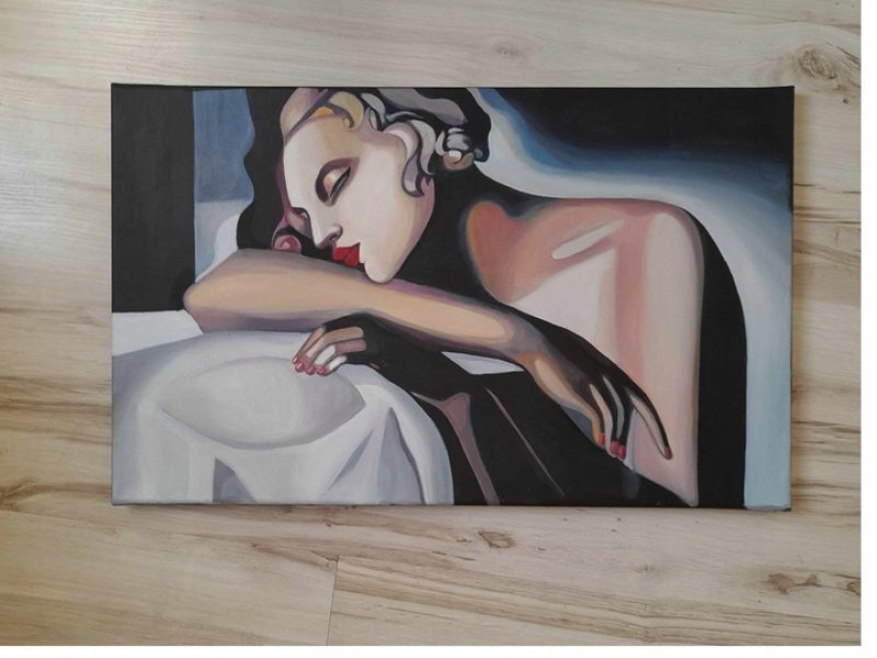 Tamara łempicka śpiąca obraz