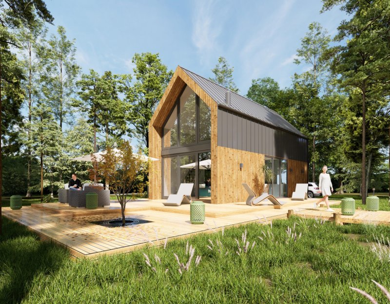 Nowy dom Besta z antresolą (42 m2), 3 pokoje