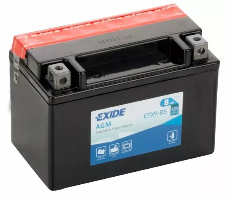 Akumulator 8Ah 120A motocyklowy Exide ETX9 BS
