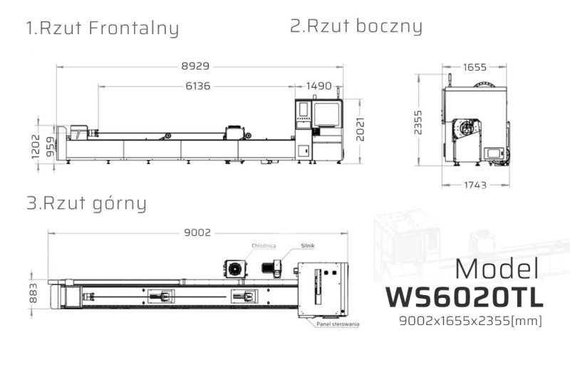 Wycinarka Laserowa Fiber CNC 6020TL 3kW - 03