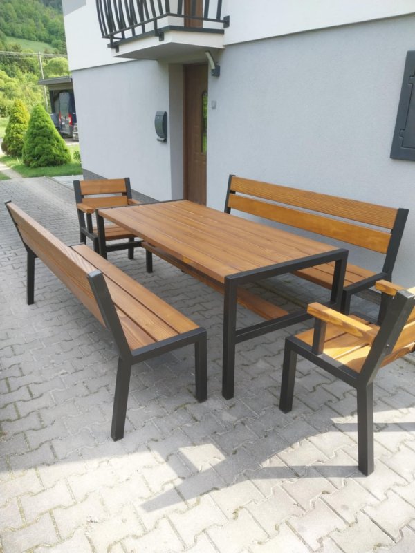 Meble ogrodowe loft ocynk malowane proszkowo