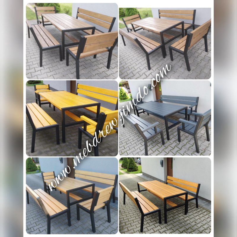 Meble ogrodowe loft ocynk malowane proszkowo - 01