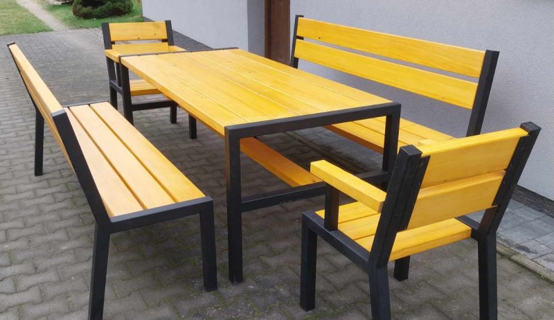 Meble ogrodowe loft ocynk malowane proszkowo - 03