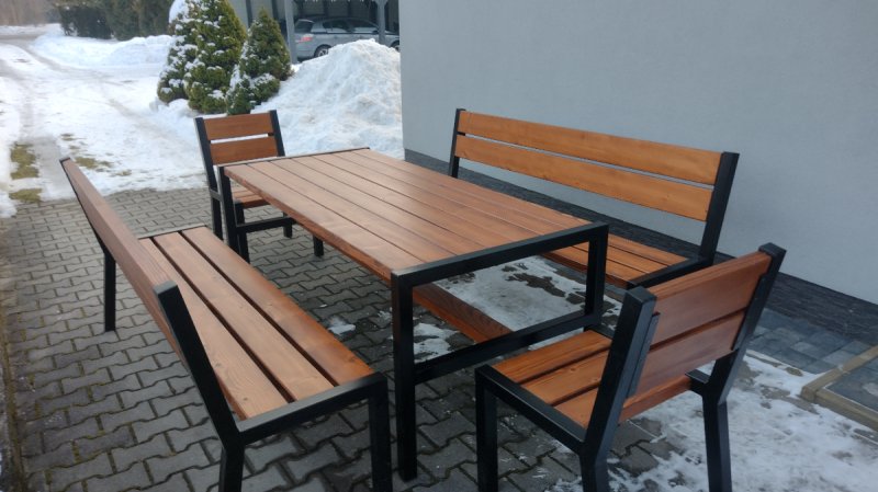 Meble ogrodowe loft ocynk malowane proszkowo - 05