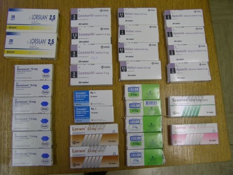 Neurol 1mg, frontin 10mg, Zolpinox, diazepam - 01