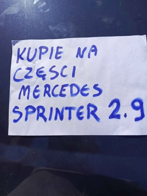 Kupie silnik mercedes sprinter 2.9 do 7000 zł