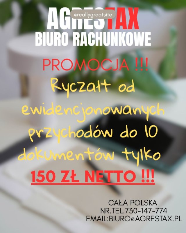 Promocja Ryczałt tylko 150 zł