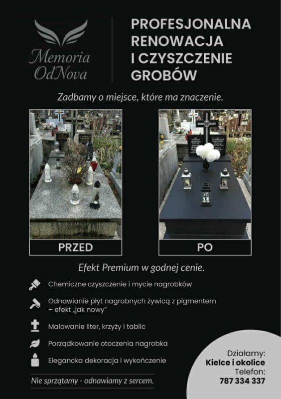 Odnawianie i renowacja nagrobków. Kielcce i okolic - 04 Odnawianie i renowacja nagrobków. Kielcce i okolic - 04