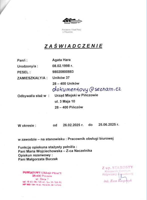 Wypis Szpitalny, Karta Informacyjna, Upoważnienia - 01