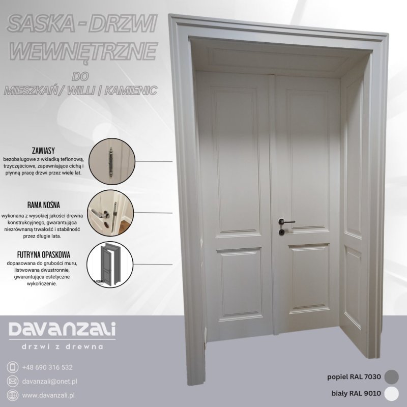 Producent drzwi drewnianych wewnętrzne DĘBOWE - 06