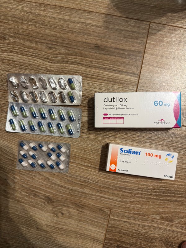 Dutilox (duloksetyna) i Solian (Amisulpryd)