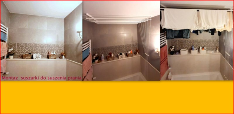 Monter suszarki sufitowej do suszenia ubrań. - 01
